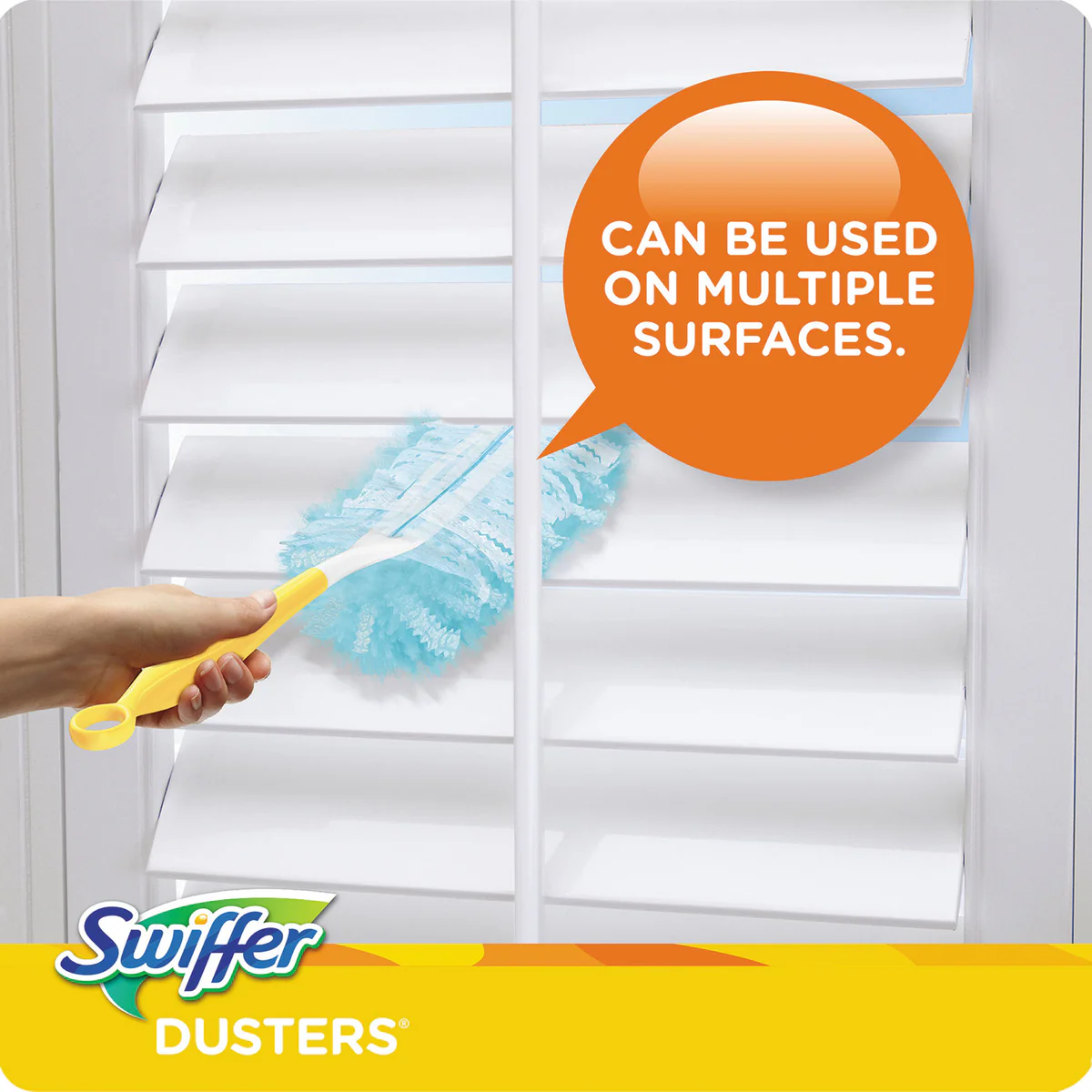 Swiffer® Refill Dusters, Dust Lock Fiber, 2" X 6", Light Blue, 18/box, 4 Boxes/carton - Image 3