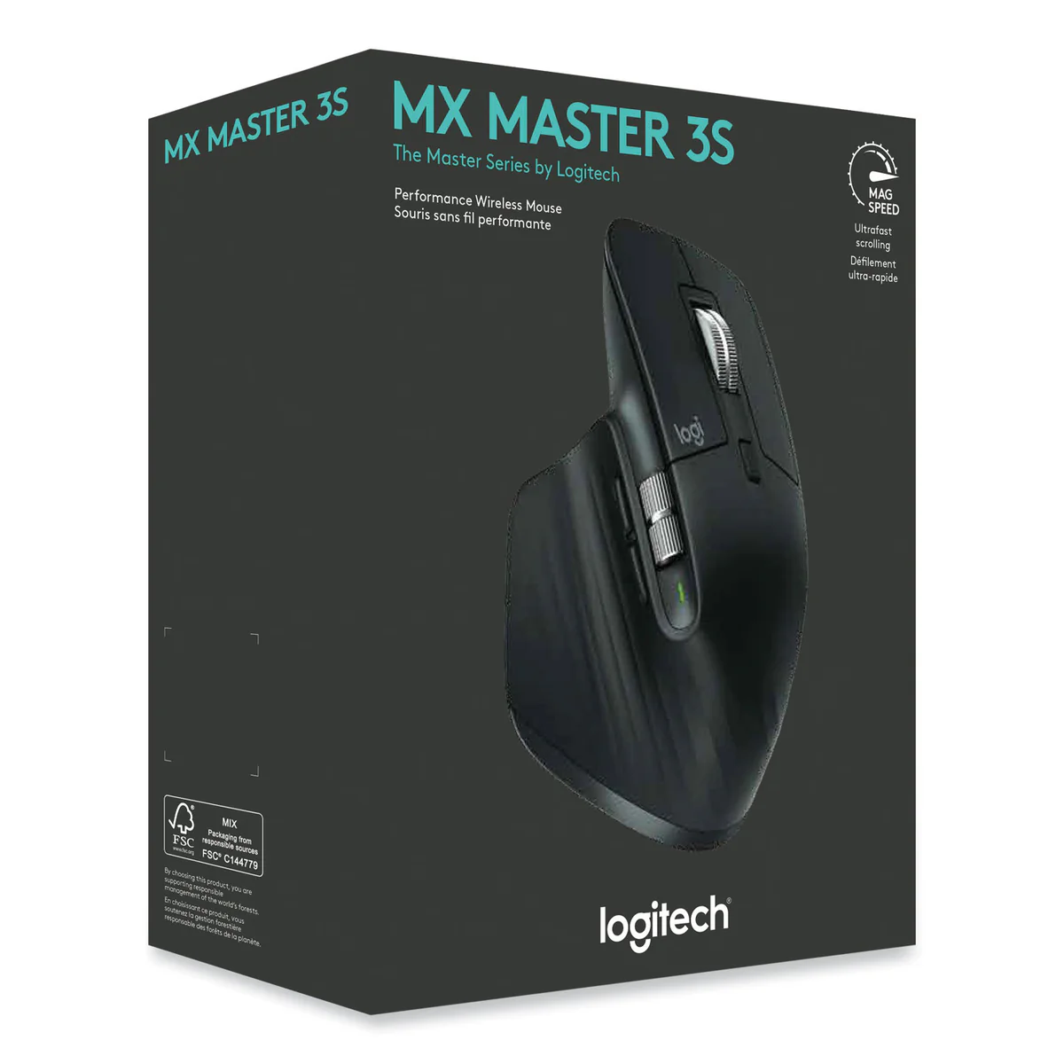 Logitech® MX Master 3S Performance Wireless Mouse, 2.4 GHz Frequency/32 ft Wireless Range, Right Hand Use, Black - Image 2