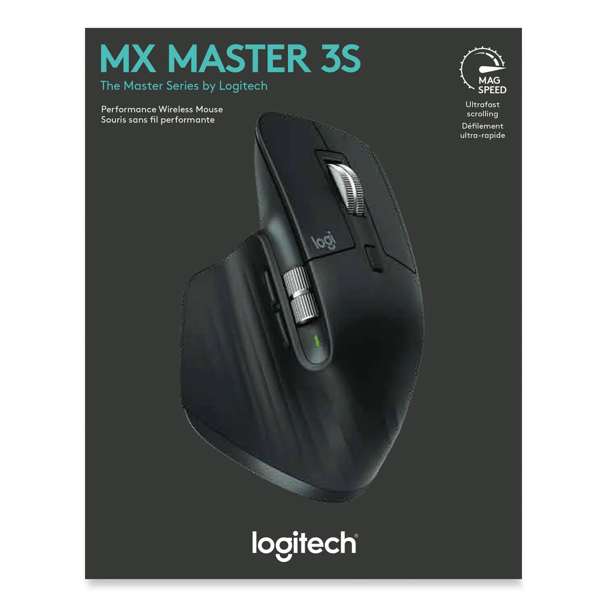 Logitech® MX Master 3S Performance Wireless Mouse, 2.4 GHz Frequency/32 ft Wireless Range, Right Hand Use, Black - Image 3