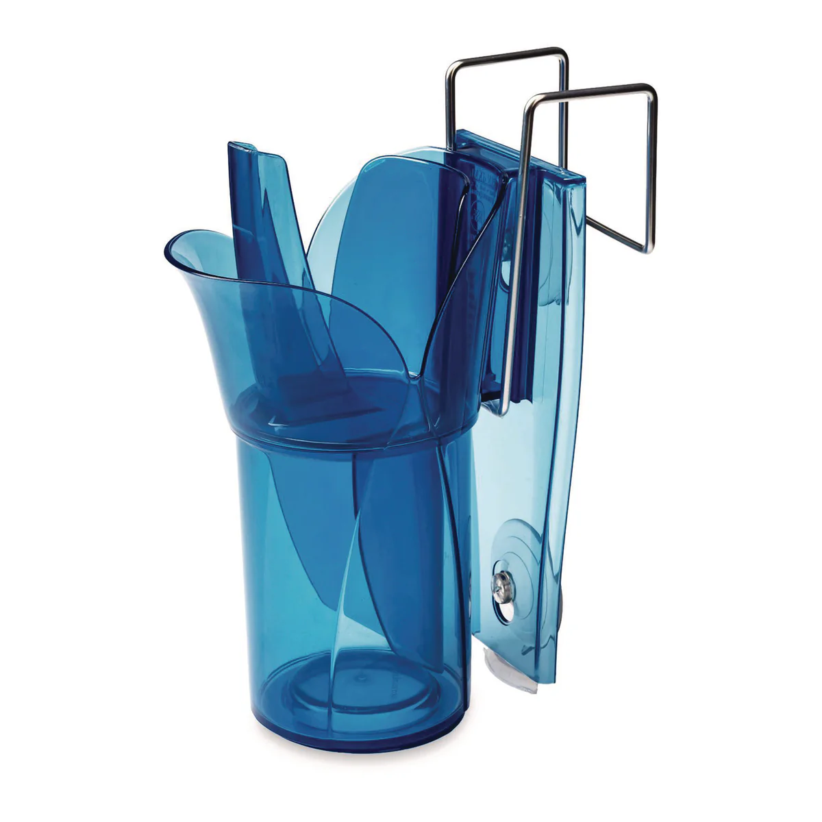 San Jamar® Saf-T-Scoop and Guardian System for Ice Machines, 12 oz to 16 oz Ice Scoop, Transparent Blue, 50/Carton - Image 5