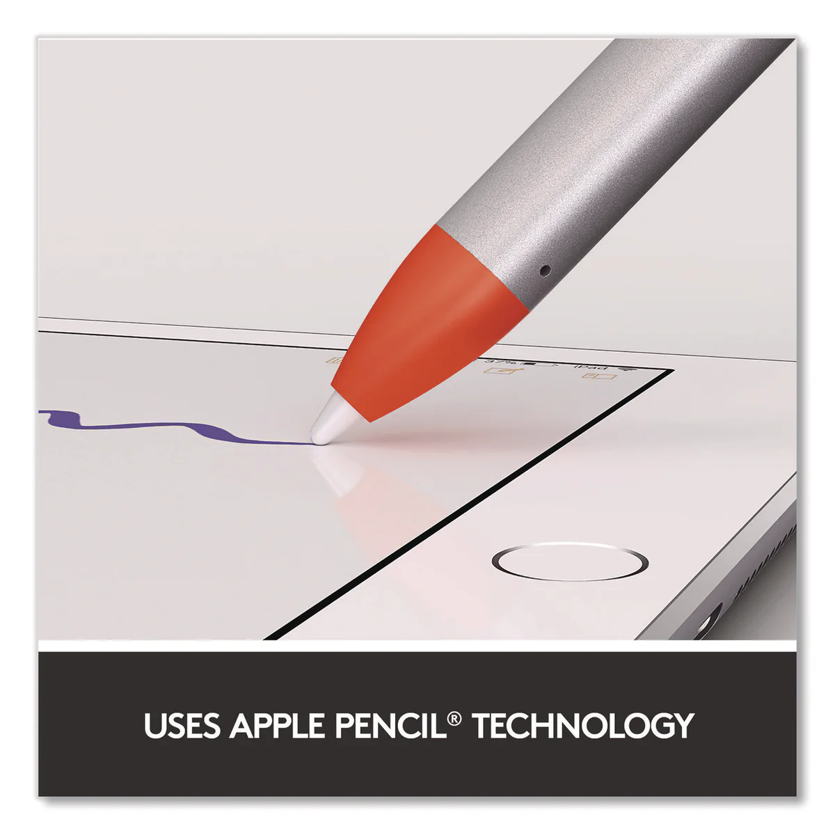 Logitech® Crayon, for iPad, Silver/Orange - Image 3